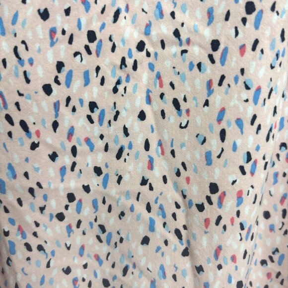 Liz Claiborne Womens Pink Multicolor Print speckled Blouse 1X 3/4 Sleeve Top - Picture 3 of 8
